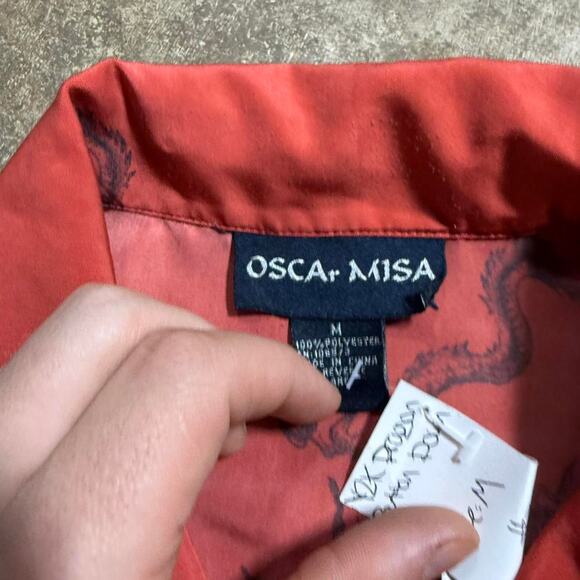 Vintage VTG Y2K Dragon AOP Short Sleeve Button Down Shirt - Picture 6 of 8